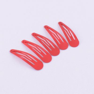 China Hot Selling Baby Hair Clip Decoration 5cm Metal Snap Fancy Red Fancy Hair Clip for sale