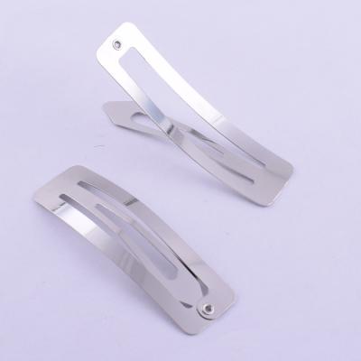 China Fashion Children's Hair Accessories Clip Factory Wholesale 6cm Rectangle Shape Metal Snap Hair Clip For Baby Hair Accessories for sale