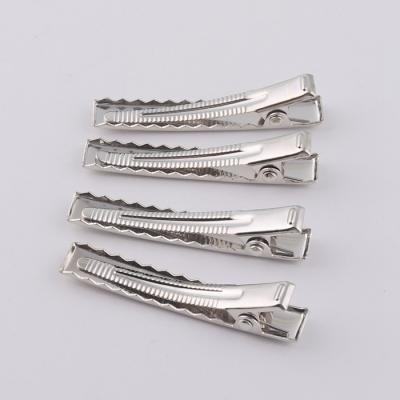 China Fashion Hair Accessories Hot Sale 47mm Metal Alligator Rectangle Flat Hair Clip for sale