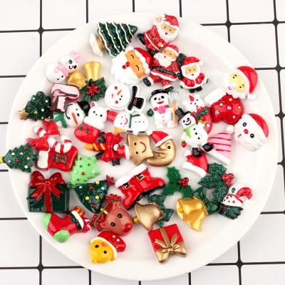 China Europe factory resin cabochon Christmas decoration flat back ornament for diy accessories for sale