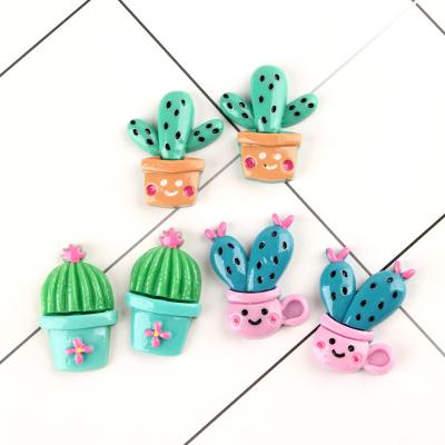 China Europe brooch accessories cup cactus design resin flat back cabochon for diy accessories for sale