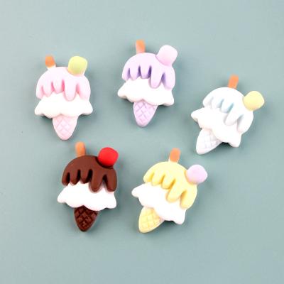 China Wholesale Europe Flat Simulated Ice Cream Shape Resin Charm For Mobile Cover for sale