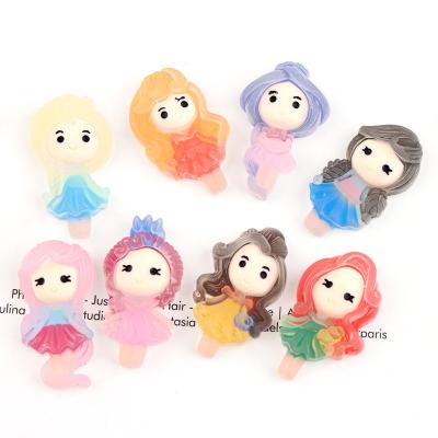 China Europe cartoon figure flatback resin princess scrapbooking embellishments for diy accessories for sale