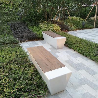 China Modern Wood Slats Factory Design Furniture Waterproof Seating Outside Garden Metal Luxury Outdoor Park Bench for sale