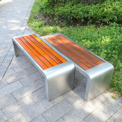 China Factory Modern Metal Waterproof Seating Outside Design Slats Outdoor Luxury Garden Furniture Wooden Park Bench for sale