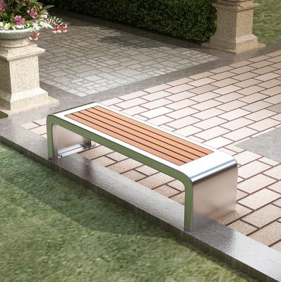 China Factory Modern Waterproof Metal Seating Outside Design Furniture Slats Outdoor Luxury Garden Wooden Park Bench for sale