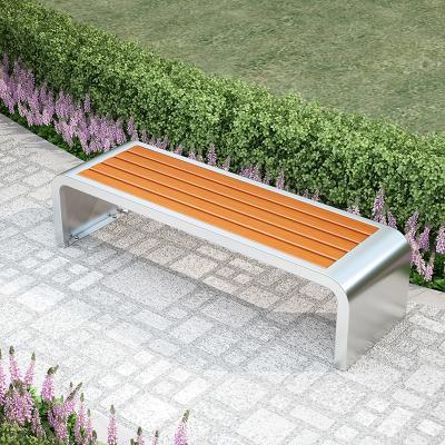 China Factory Modern Outdoor Outdoor Metal Furniture Design Luxury Garden Waterproof Seating Wooden Park Bench for sale