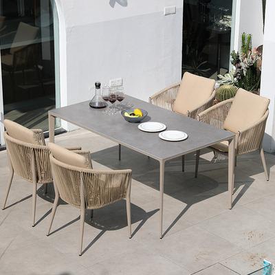 China 2023 NEW Factory Furniture Modern Warehouse DESIGN Set Home Around Hardware Garden Dining Outdoor Table for sale