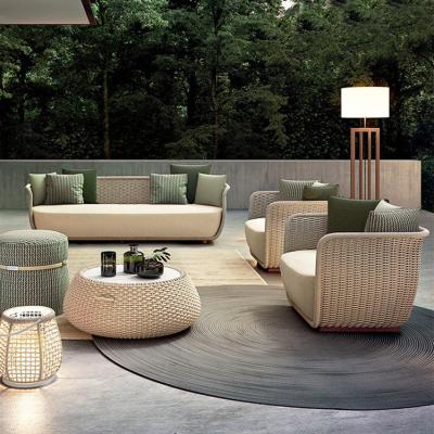 China New Design Factory Sales Hot Wholesale Modern Hotel Luxury Comfortable Rattan Garden Furniture Outdoor Sofa for sale