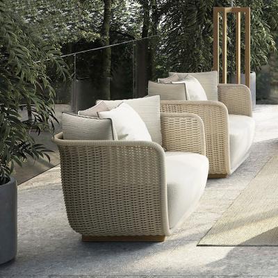 China New Design Factory Sales Wholesale Hot Modern Luxury Modern Hotel Rattan Comfortable Rattan Outdoor Furniture Sofa for sale