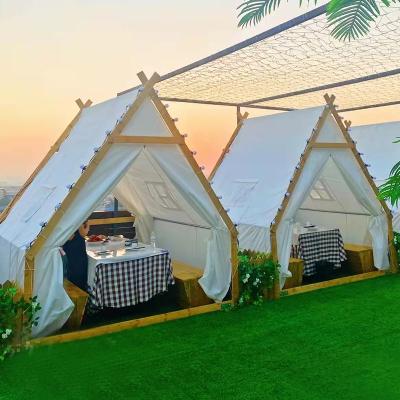 China Outdoor camping wooden tent wedding hotel loft modern waterproof luxury double party sale cheapest for sale