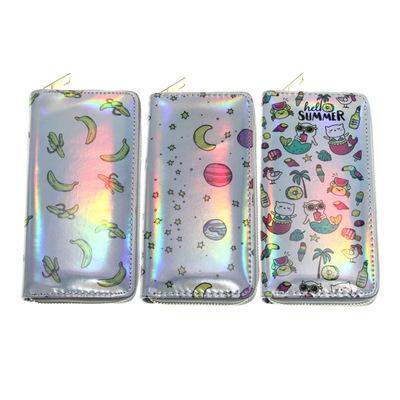 China New Lady Purse TikTok Hot Style European and American Laser Glitter Waterproof Wallet for sale