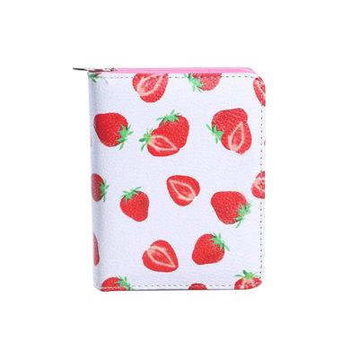 China Waterproof High Quality Strawberry Graphic Purses With Tri Case Women Wallet for sale