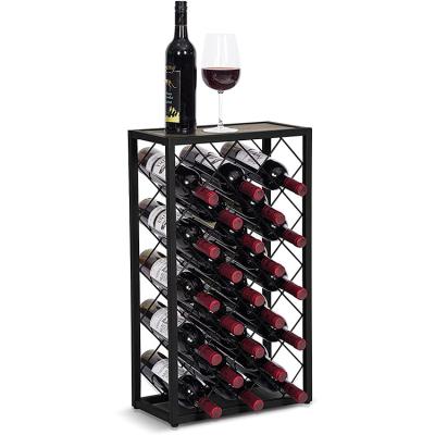 China Foldable Wooden Metal Wine Bar Countertop Wall Mounted Wine Glass Hanging Rack for sale