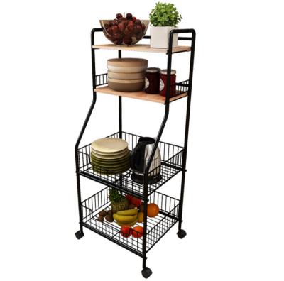 China Kitchen Viable Bakers Rack With Hutch Industrial Microwave Oven Stand Kitchen Cart Storage Shelf Free Standing Serving Organizer for sale