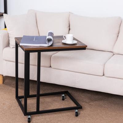 China Small (Height) Adjustable Living Room Movable C Shaped Coffee Snack Laptop Table Sofa Side Table for sale