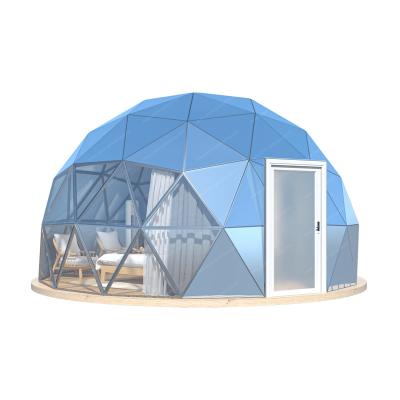 China UV-Resistance Igloo Room Glamping Geodesic Dome Flame Retardant Transparent Glass Tent Waterproof For Winter Outdoor Snow Heated for sale