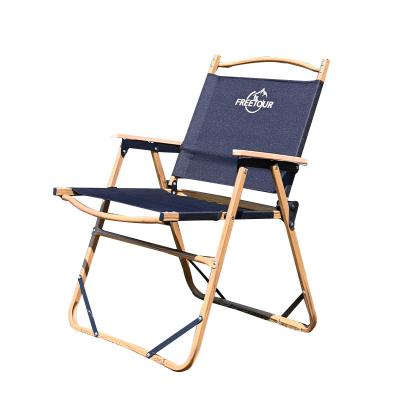 China Modern Outdoor Lightweight Folding Foldable Camping Wood Kermit Chair For Picnic for sale