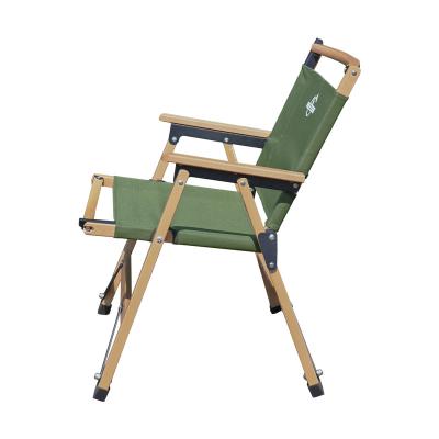 China Modern Kermit Beech Wooden Armrest Adjustable Camping Chair OEM Customized Manufacturers for sale