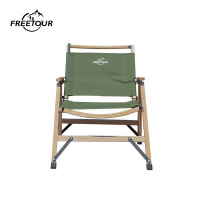 China Modern Custom Logo Adjustable Light Easy To Carry Wooden Fold Up Camp Chairs Aluminum for sale