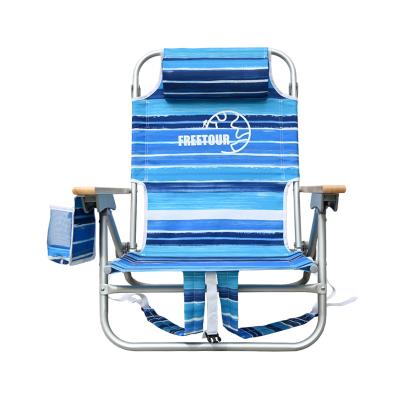 China Wholesale Adjustable Portable 600D Oxford Aluminum Lightweight Folding Outdoor Beach Lounge Chair for sale