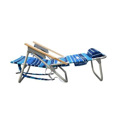 China 600D Oxford OEM Size Color Light Weight Portable Folding Custom Beach Chair With Towel Clips for sale