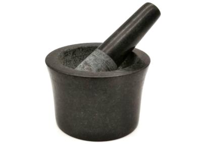 China Natural Granite Marble Stone Mortar And Pestle Set Press Kitchenware for sale