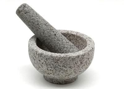 China Custom Granite Stone Mortar And Pestle Set Spices Pestle Press Grinder for sale