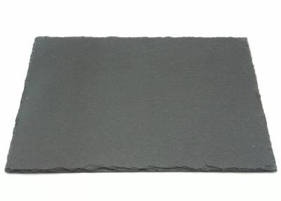 China Rough Edges Slate Cheese Cutting Board Rectangular Shape 30cm x 20cm With Pads for sale