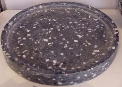 Κίνα Dia. 22  X 2cm Terrazzo Stone Serving Tray Polished προς πώληση