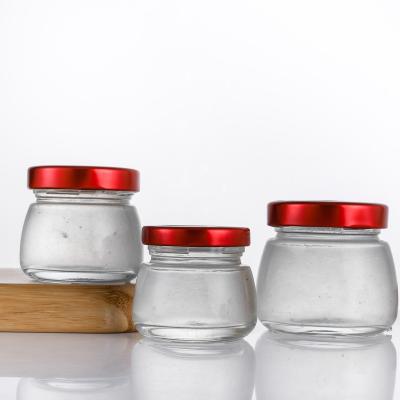 China Manufacturer Mini Glass Jar Bird's Nest Bottle Resistant High Temperature Beverage Bird's Nest Glass Bottle Jam Jar for sale