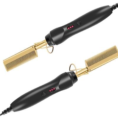 China 2021 Sale Nondisposable Top Straighten For Professional Hair Brush Hair Straightener Ceramic Coating Straighten Brush for sale