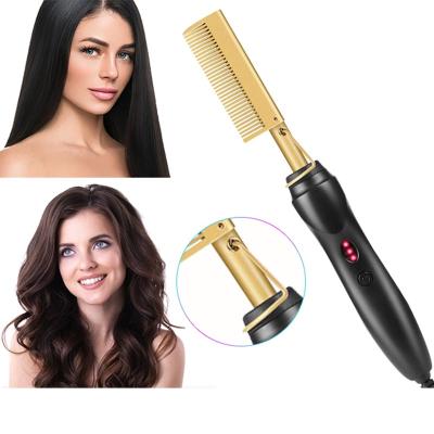 China Nondisposable Professional Hair Keratin Straightening Brush Digital LED Light Flat Iron Automatic Platinum Hair Straightener Brush for sale