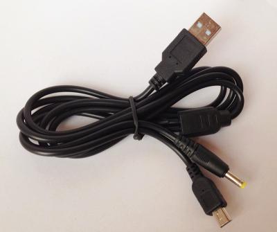 Cina USB nero cavo di carico 1.2M a dati dei pp & di MINI5P 2in1 USB in vendita