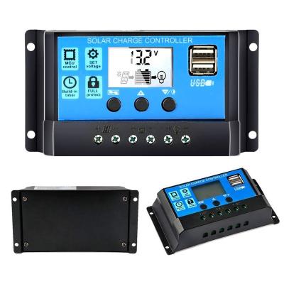 China Automatic Solar Charger Controller 12V24V PWM 60A Charge Controller With LCD Display for sale