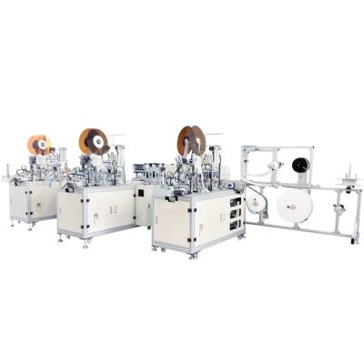 China Making Nonwoven Products 3 Ply Flat Mask Making Machine With Elastic Ear Band for sale