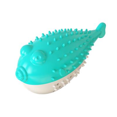 China Fashionable Low Price Eco-friendly High Standard Super Soft Teeth Cleaning Pet Pufferfish Shaped Cat Toothbrush for sale