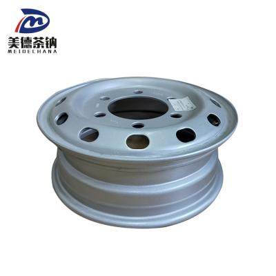 China Silver Machine Welded Tire Wheel Disc Tubeless Steel Truck Wheel Rim 3101015-DR850M for sale