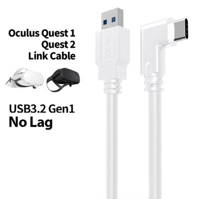 China MP3/MP4 USB 3.2 Gen1 Data Cable Player 3m 5m VR Cable Link Right Angle Type C 3.1 Selectable For Link USB C Steam VR Search 2 Oculus for sale