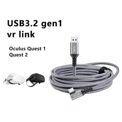 China MP3/MP4 USB 3.2 Gen1 Data Cable 6mVR Cable 6mVR Link Right Angle Type C 3.1 Elbow Selectable For Link USB C Steam VR Search 2 Oculus for sale