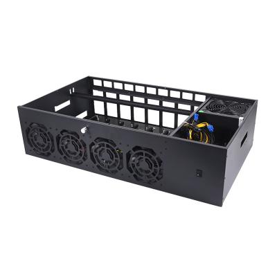 China With Fan Machine Chassis Motherboard 8gpu pro/b85/b75 Graphics Card Rig Case Box 8 GPU Server Case ATX 588/1660S/2060 for sale