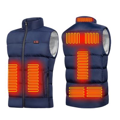 China Anti-Wrinkle Dual Control Switch Winter Man And Woman Heating 9 Zone Vests USB Electric Heated Vest For Cold Season for sale