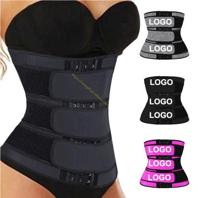 China OEM Breathable Custom Size Women Logo Printed Private Label Plus Slimming Corset 3 Straps Waist Trainer Distributor Vendors Manufacturer for sale