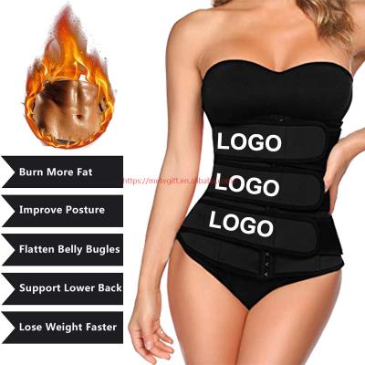 China Wholesale Custom Private Label Breathable Slimming Women Body Shaper 3 Straps Steel Compression Hooks Neoprene 9 Bone Corset Waist Trainer for sale