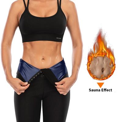 China Wholesale Hot Breathable Sauna Butt Lifter Tummy Control Sweat Waist High Built In Trainer Corset Yoga Pants Booty Lift Hooks Waist Legging for sale