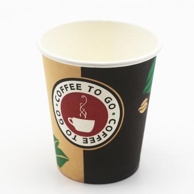 China Plastic Free Custom Disposable Milktea Cups Logo Printed Disposable Paper Coffee Cups for sale