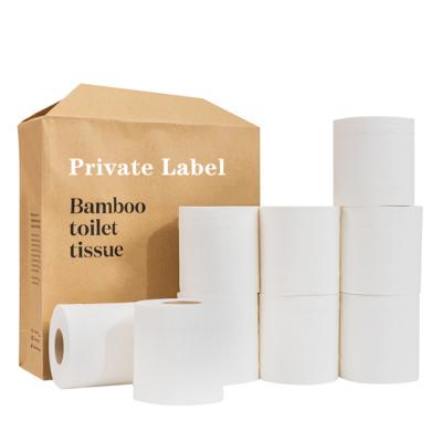 China Wholesale Bamboo Pulp Unbleached White Bamboo Paper Toilet Paper for sale