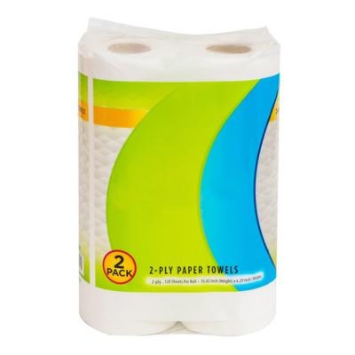 China Natrual Pulp FSC Tissue Paper 2 Ply Bamboo Kitchen Paper Towel 100% Bamboo Cleaning Roll for sale