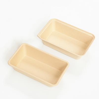 China Traditional Biodegradable Disposable Bamboo Takeout Food Containers 450ml-1100ml for sale