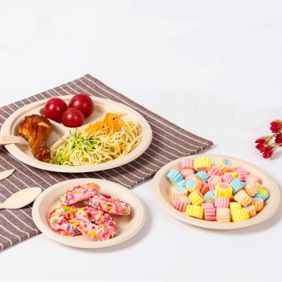 China Disposable Disposable Round Dinner Wedding Plates Set Tableware Kitchen Restaurant Dish for sale